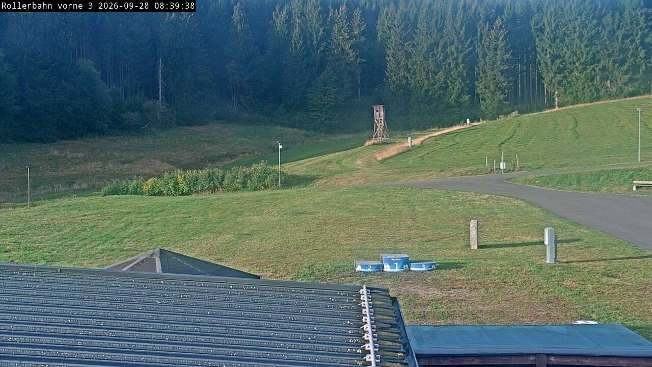 Archiv Foto Webcam Willingen - Blick Rollerbahn der Biathlon Arena