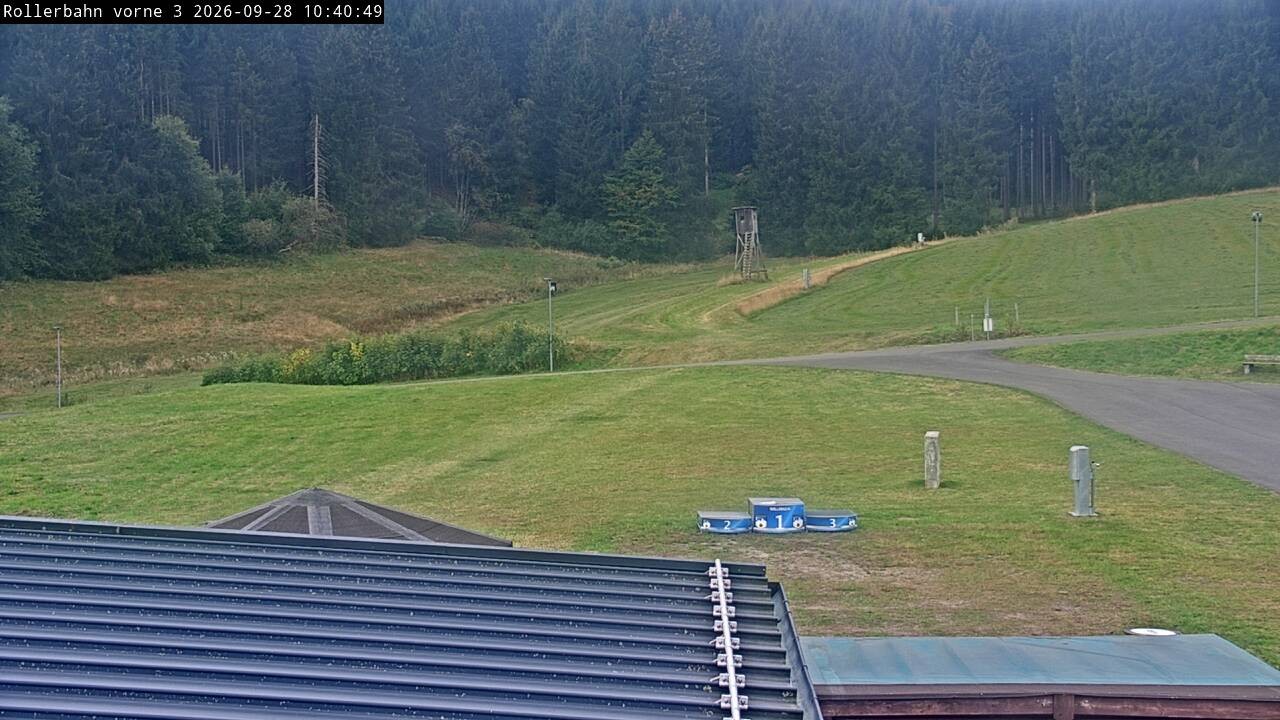Archiv Foto Webcam Willingen - Blick Rollerbahn der Biathlon Arena