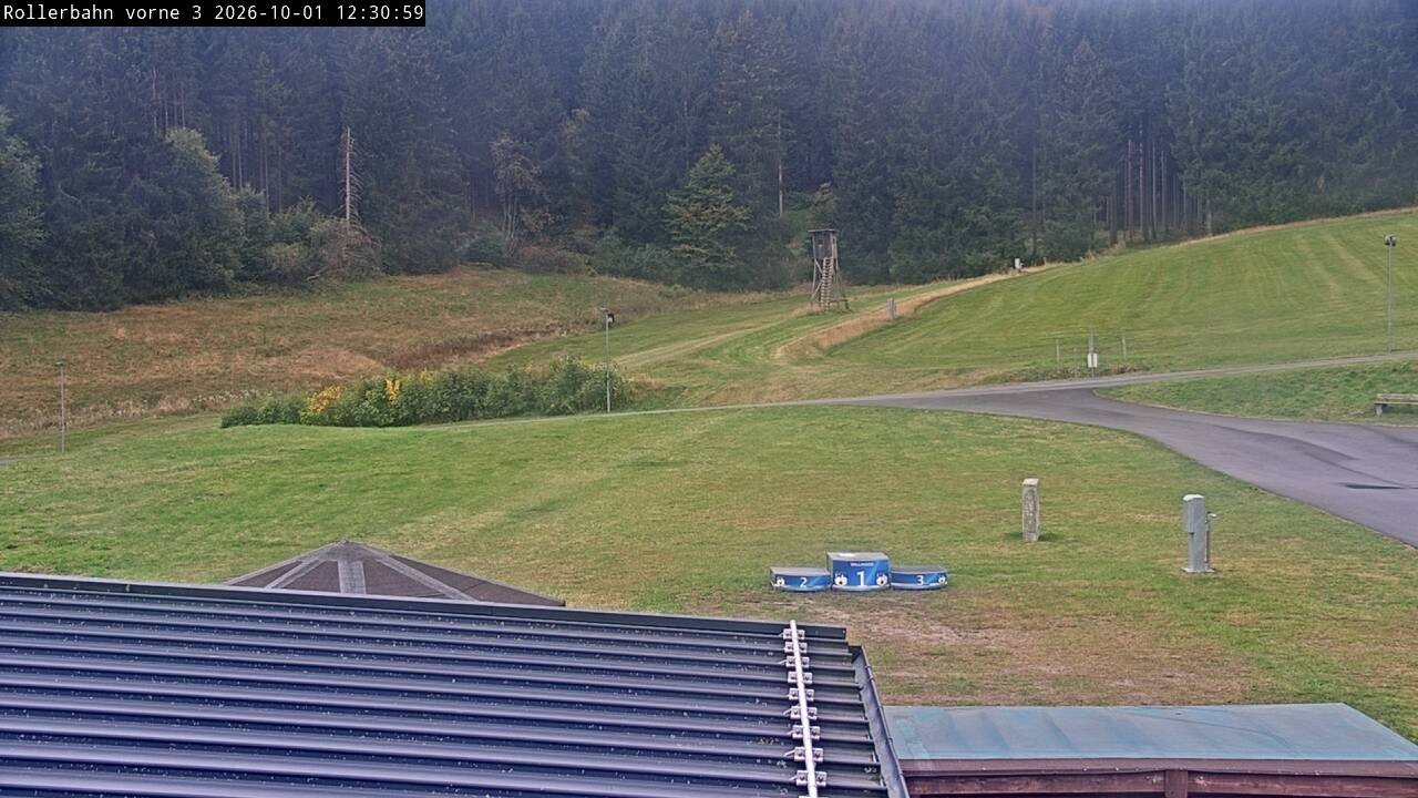 Archiv Foto Webcam Willingen - Blick Rollerbahn der Biathlon Arena