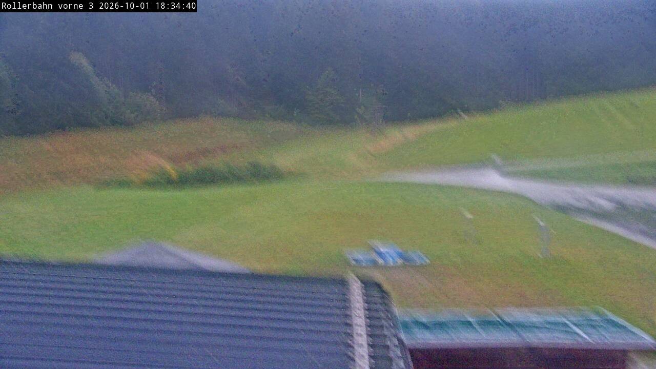 Archiv Foto Webcam Willingen - Blick Rollerbahn der Biathlon Arena