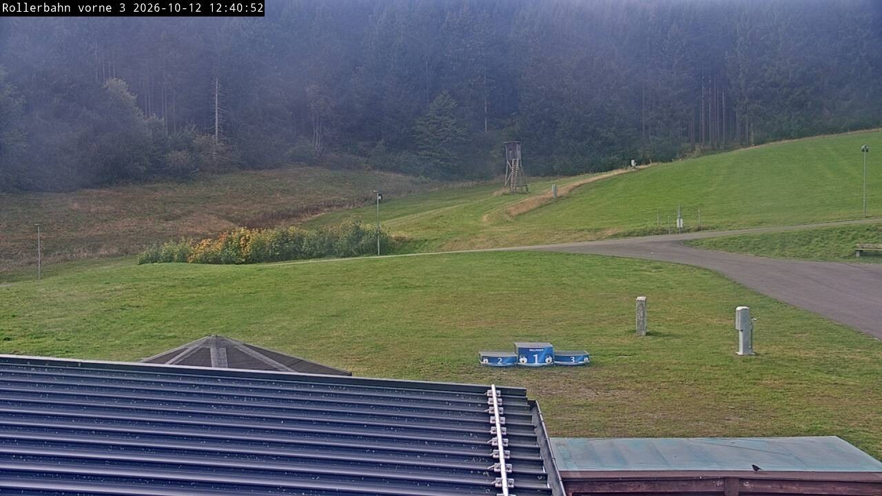 Archiv Foto Webcam Willingen - Blick Rollerbahn der Biathlon Arena