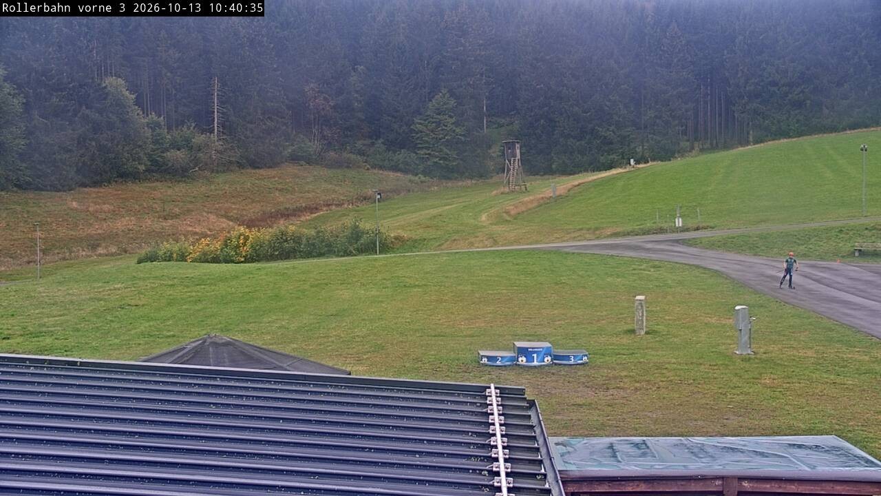 Archiv Foto Webcam Willingen - Blick Rollerbahn der Biathlon Arena