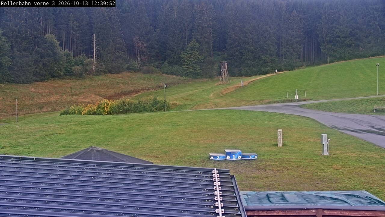 Archiv Foto Webcam Willingen - Blick Rollerbahn der Biathlon Arena
