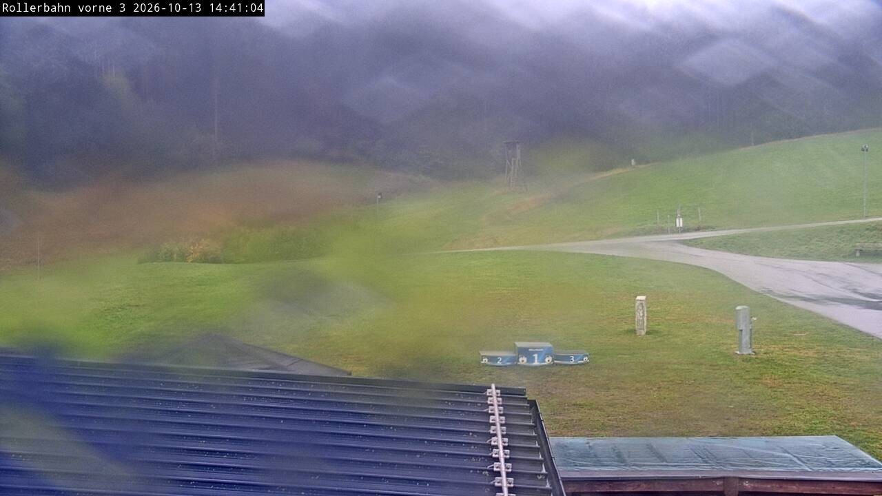 Archiv Foto Webcam Willingen - Blick Rollerbahn der Biathlon Arena