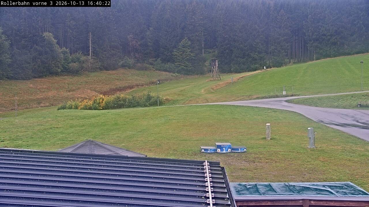 Archiv Foto Webcam Willingen - Blick Rollerbahn der Biathlon Arena