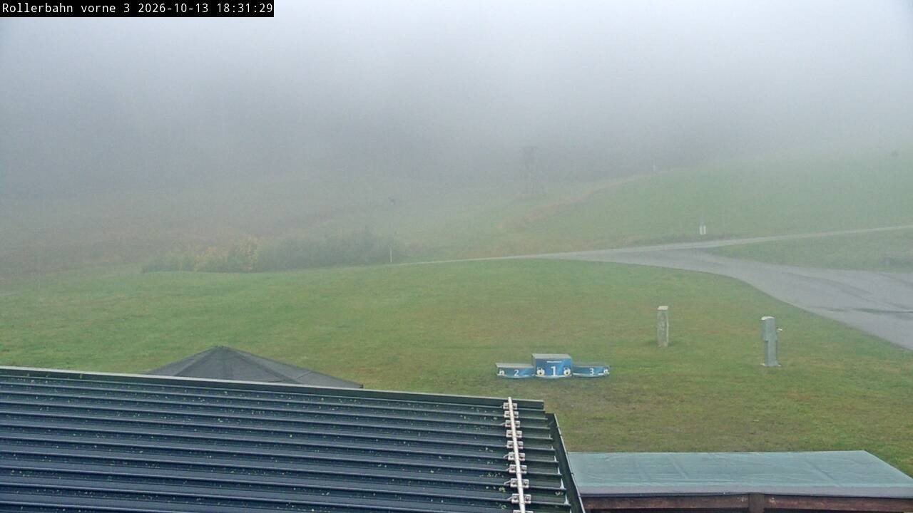 Archiv Foto Webcam Willingen - Blick Rollerbahn der Biathlon Arena