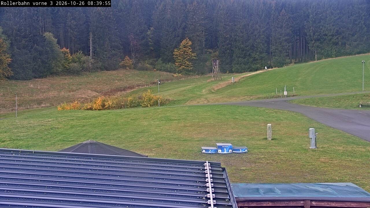 Archiv Foto Webcam Willingen - Blick Rollerbahn der Biathlon Arena