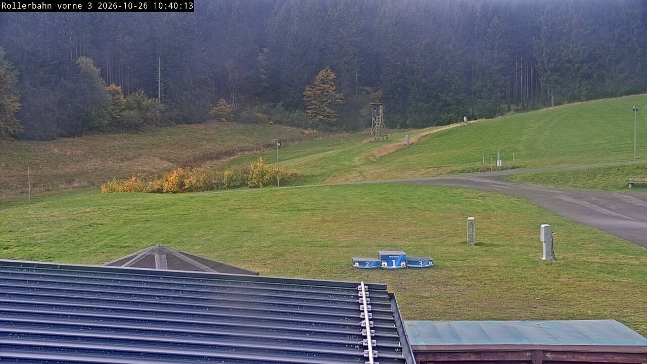 Archiv Foto Webcam Willingen - Blick Rollerbahn der Biathlon Arena