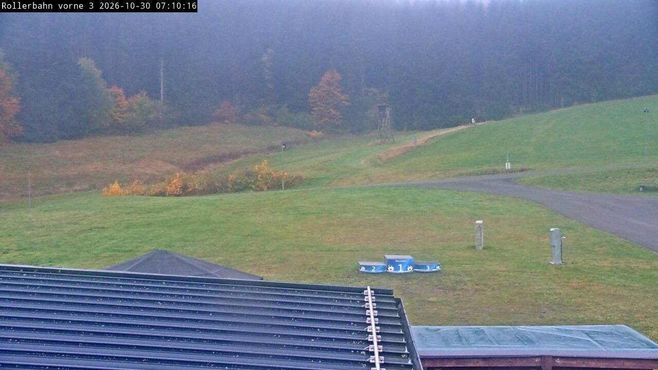 Archiv Foto Webcam Willingen - Blick Rollerbahn der Biathlon Arena