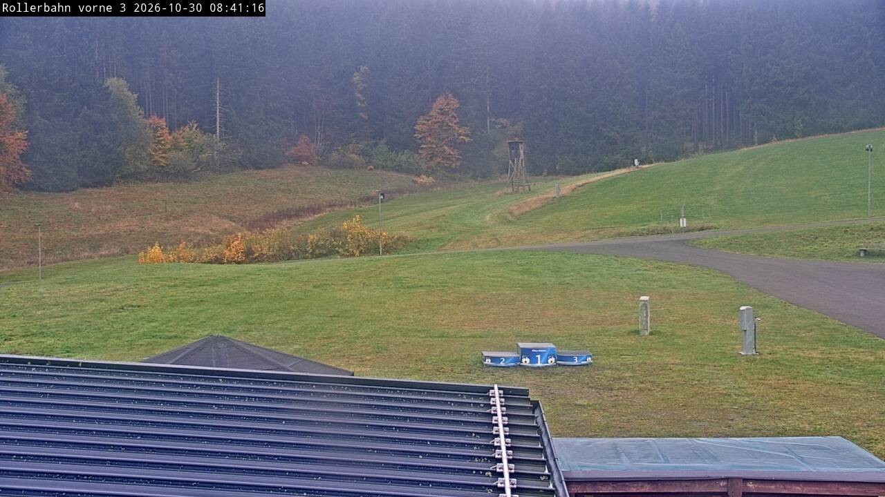 Archiv Foto Webcam Willingen - Blick Rollerbahn der Biathlon Arena