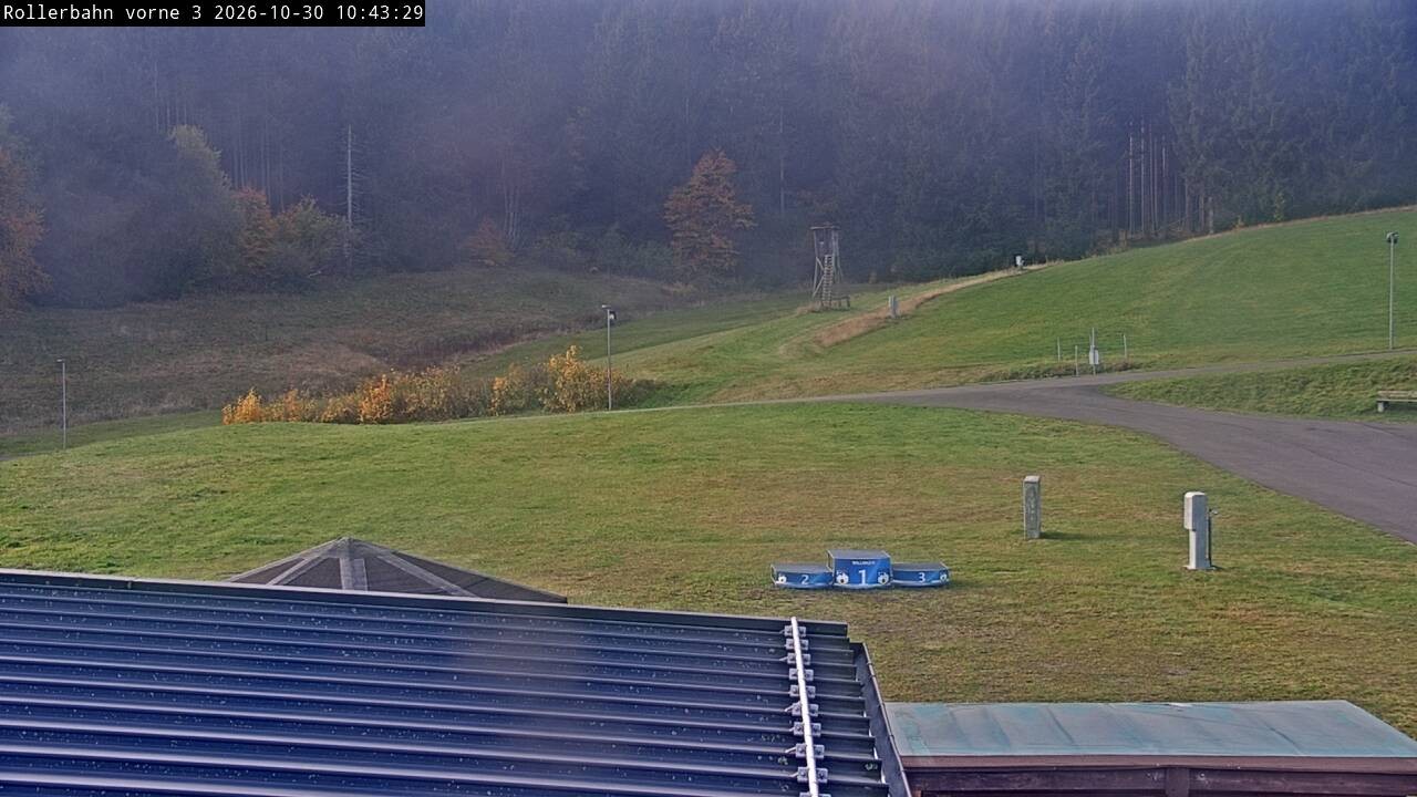 Archiv Foto Webcam Willingen - Blick Rollerbahn der Biathlon Arena