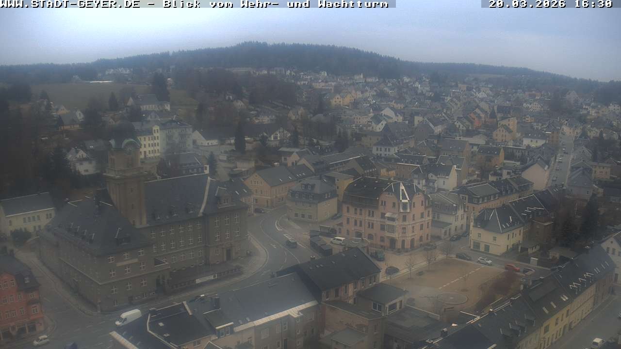 Archived image Webcam Town of Geyer in the Erz Mountains