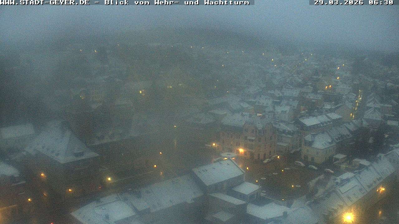 Archived image Webcam Town of Geyer in the Erz Mountains