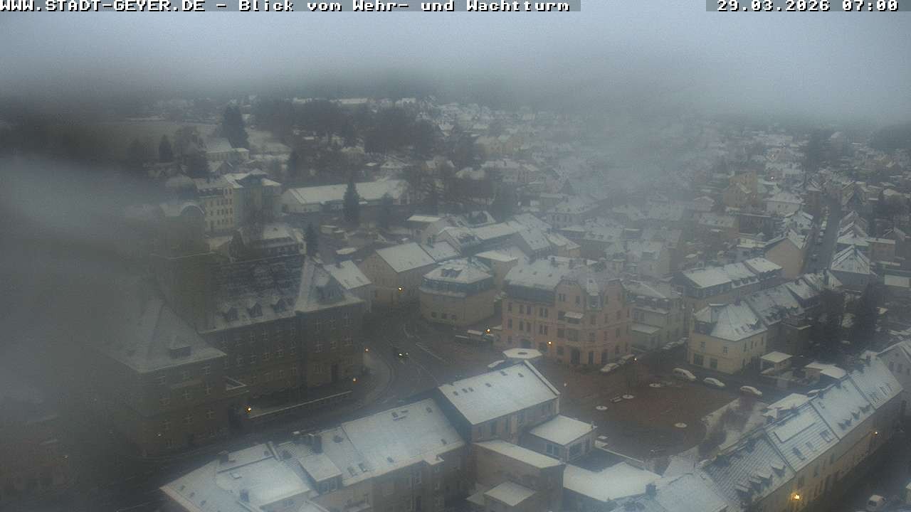 Archived image Webcam Town of Geyer in the Erz Mountains