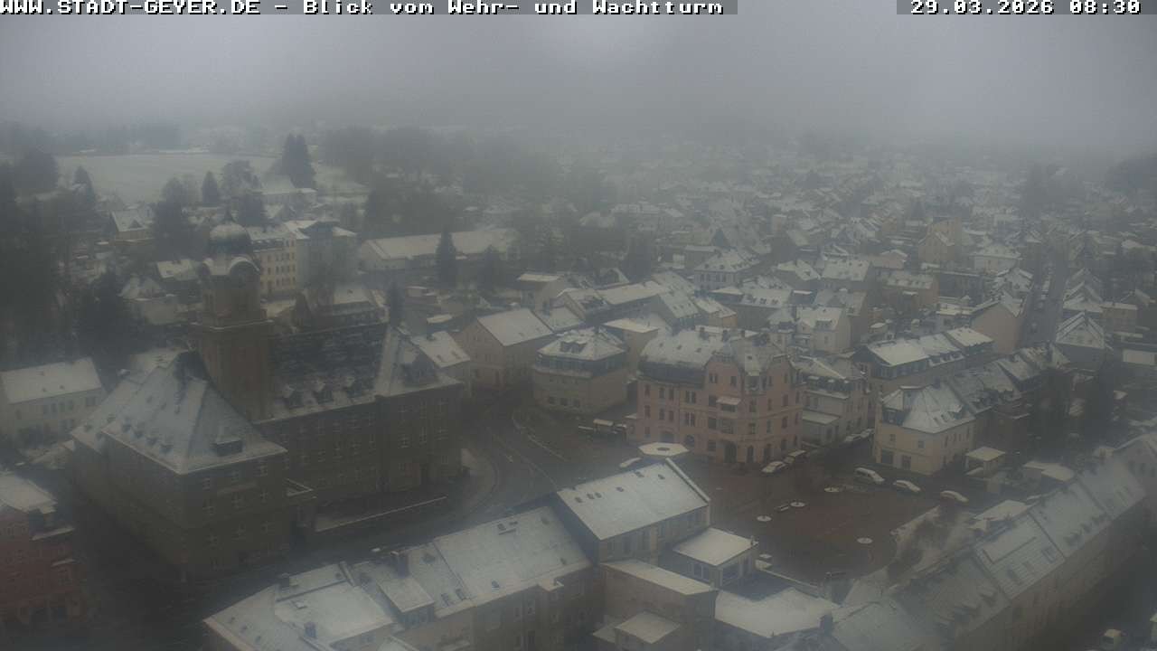 Archived image Webcam Town of Geyer in the Erz Mountains