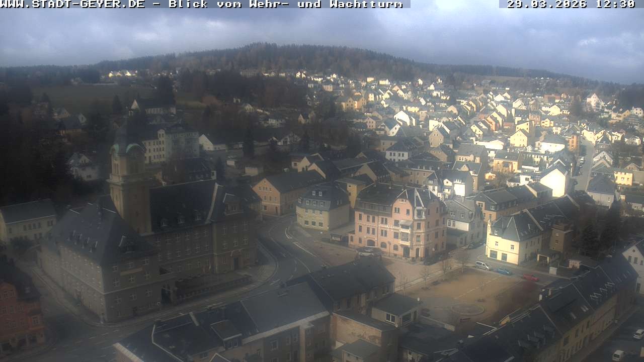 Archived image Webcam Town of Geyer in the Erz Mountains
