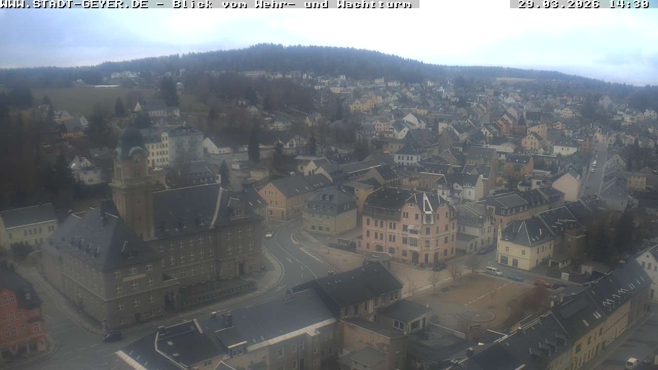 Archived image Webcam Town of Geyer in the Erz Mountains