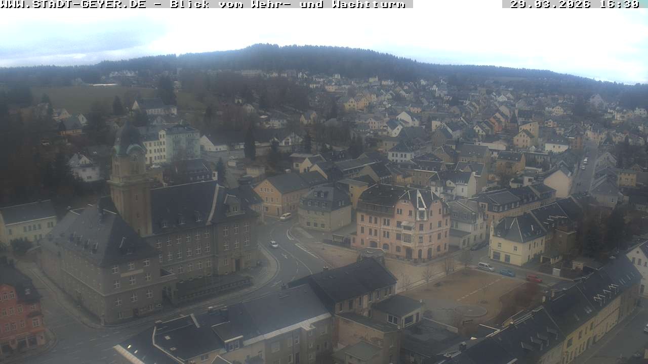 Archived image Webcam Town of Geyer in the Erz Mountains