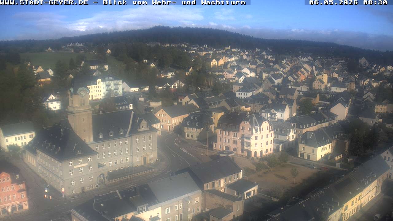 Archived image Webcam Town of Geyer in the Erz Mountains