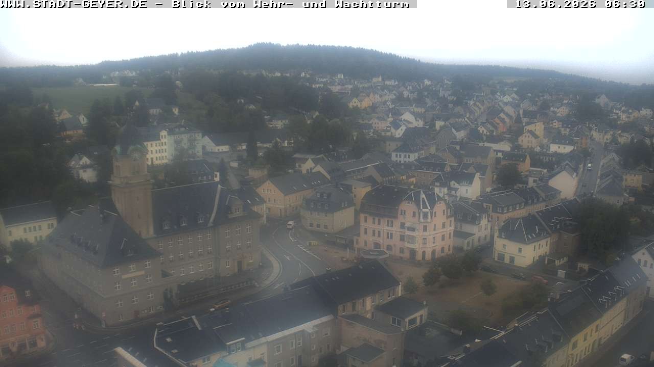 Archived image Webcam Town of Geyer in the Erz Mountains