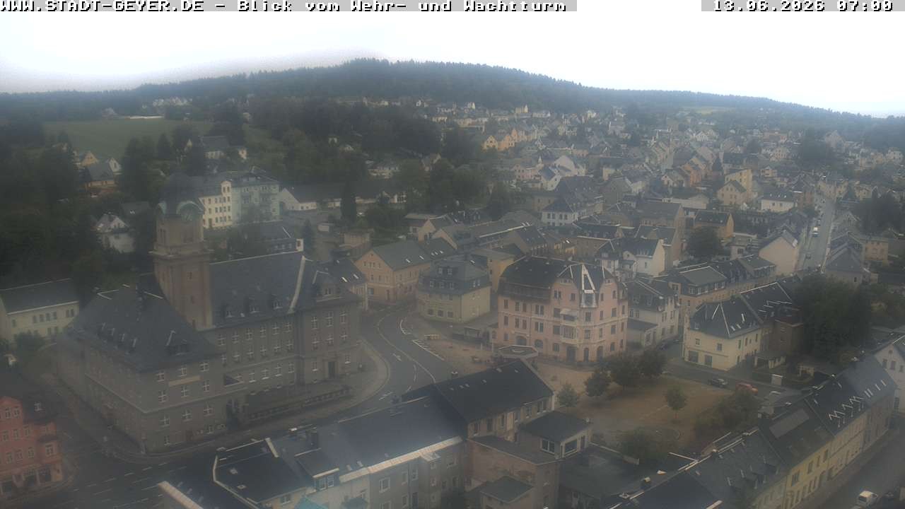 Archived image Webcam Town of Geyer in the Erz Mountains