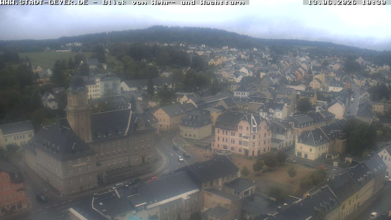Archived image Webcam Town of Geyer in the Erz Mountains