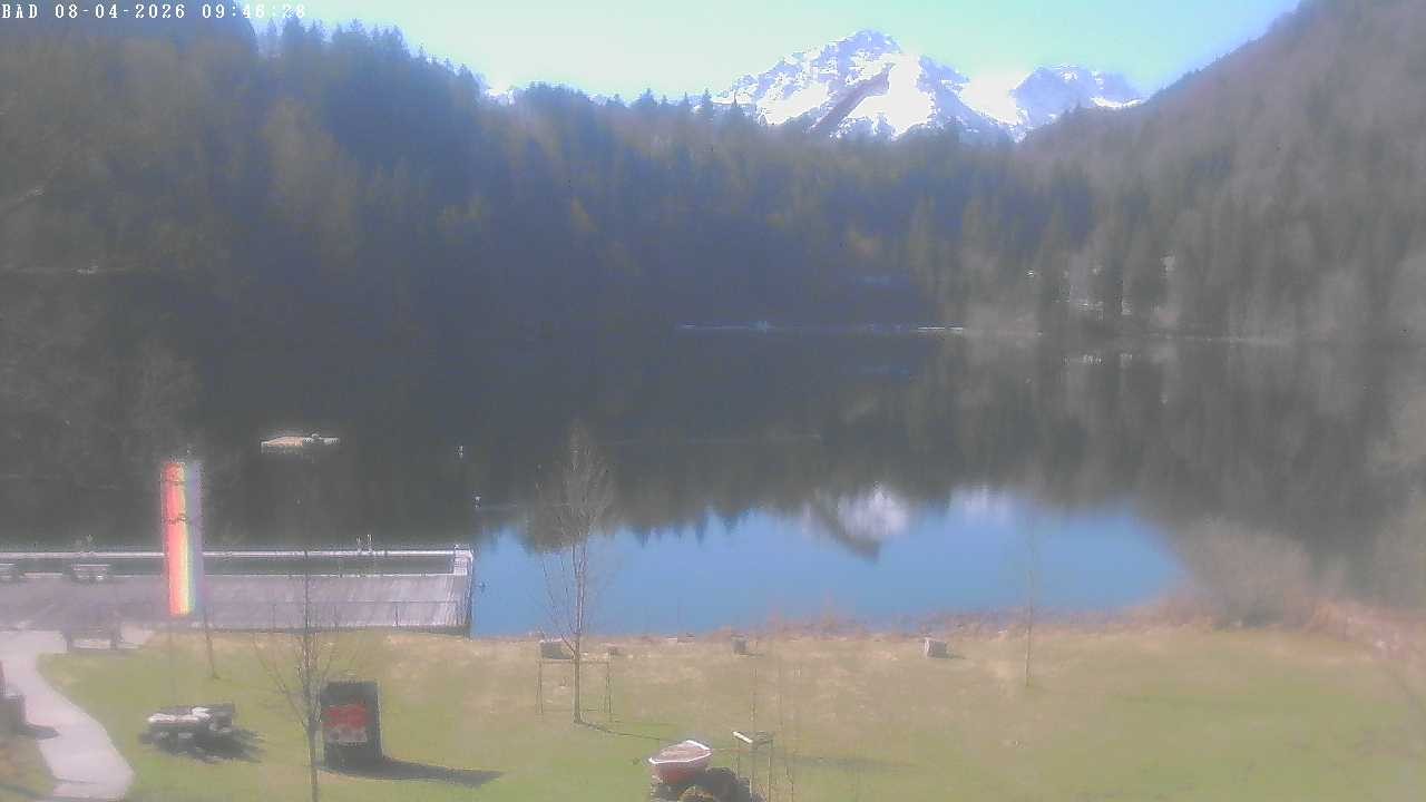 Archived image Webcam Oberstdorf: Freibergsee Sunbathing Area