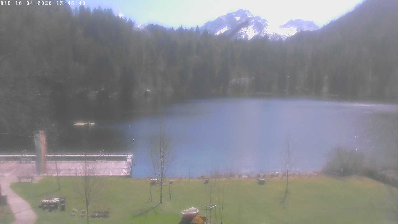 Archived image Webcam Oberstdorf: Freibergsee Sunbathing Area