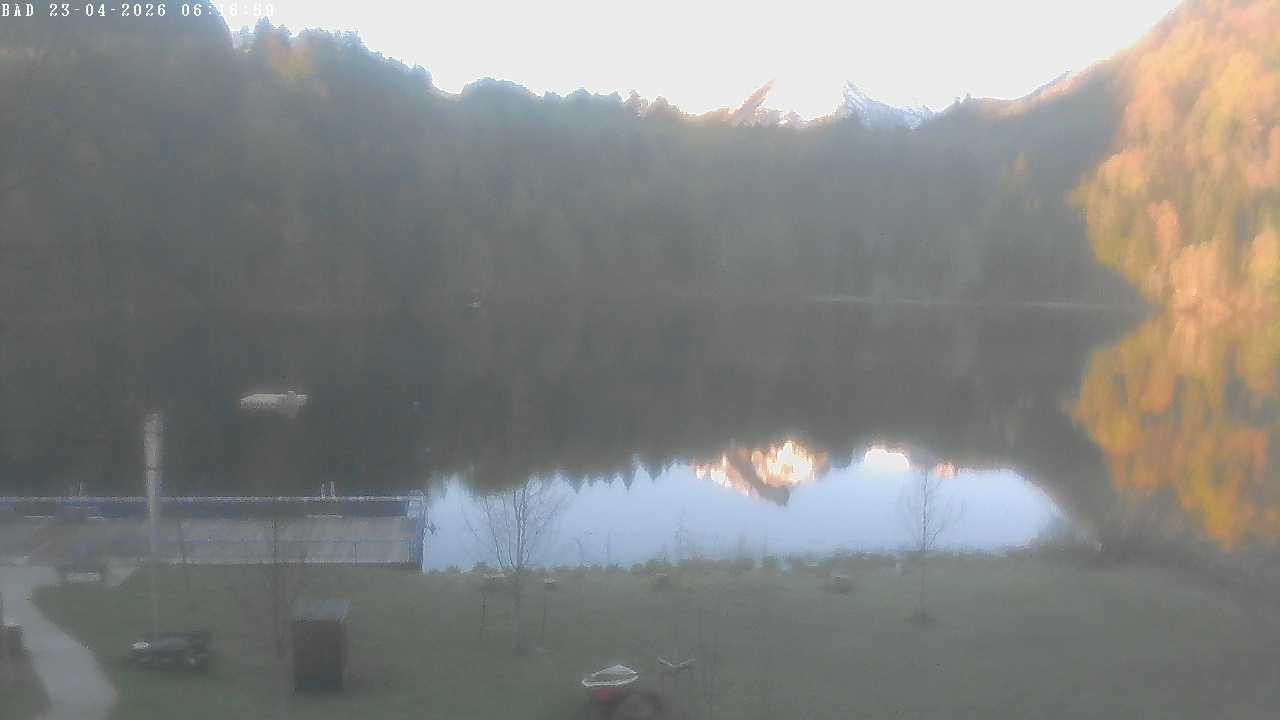 Archived image Webcam Oberstdorf: Freibergsee Sunbathing Area