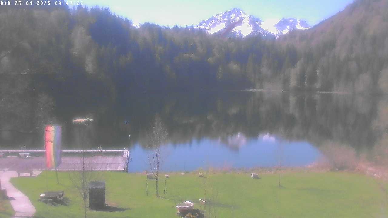 Archived image Webcam Oberstdorf: Freibergsee Sunbathing Area