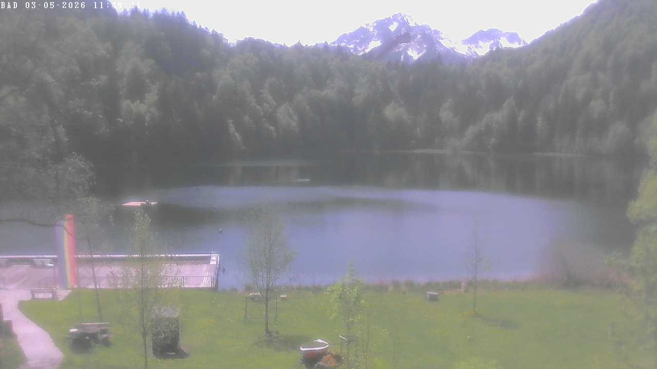 Archiv Foto Webcam Oberstdorf: Freibergsee Liegewiese