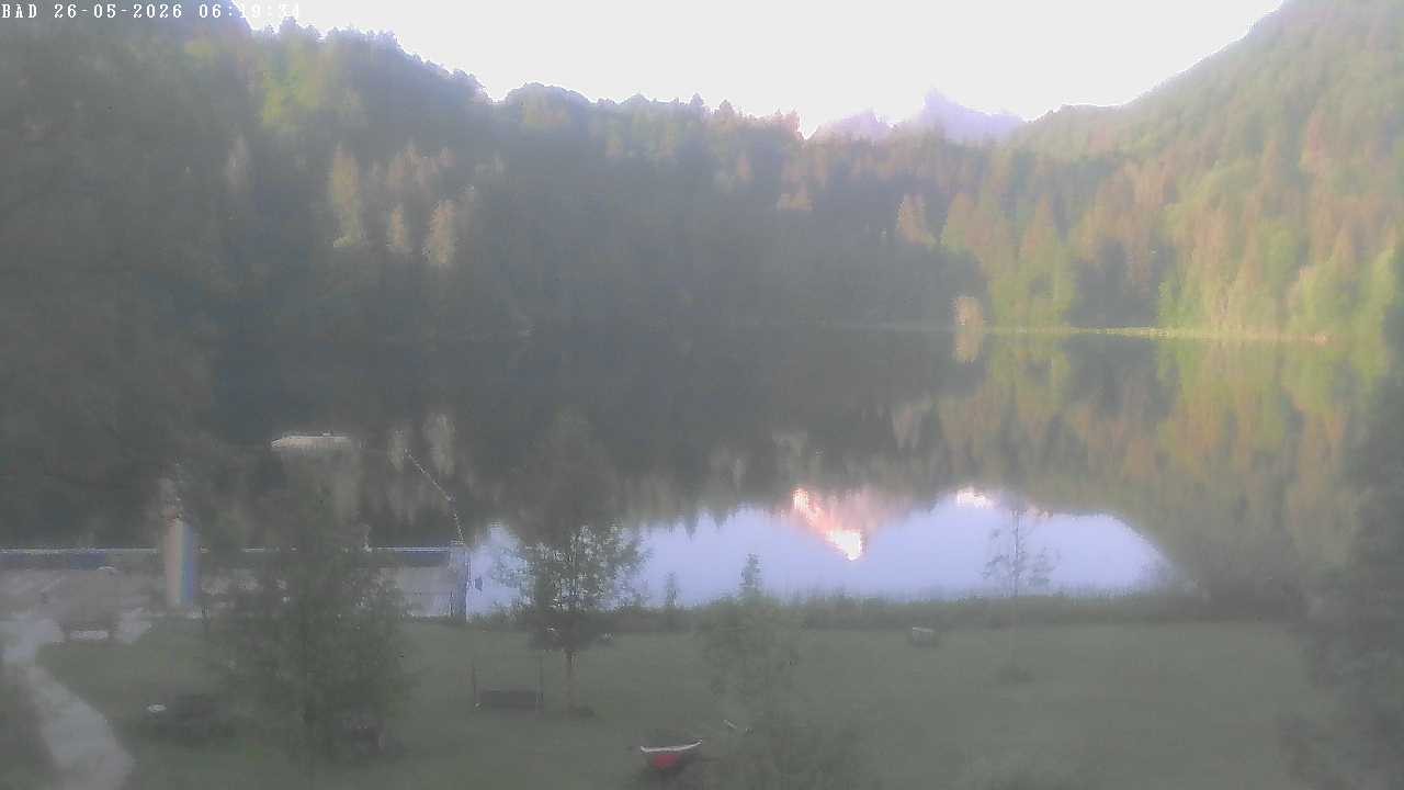 Archived image Webcam Oberstdorf: Freibergsee Sunbathing Area