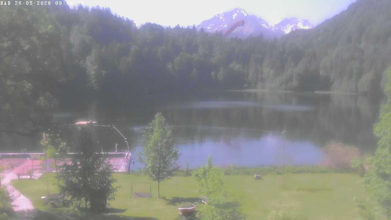 Archived image Webcam Oberstdorf: Freibergsee Sunbathing Area