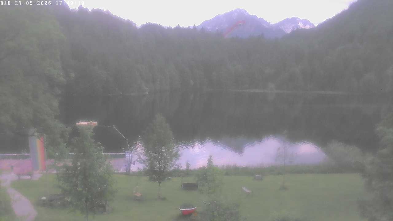 Archived image Webcam Oberstdorf: Freibergsee Sunbathing Area