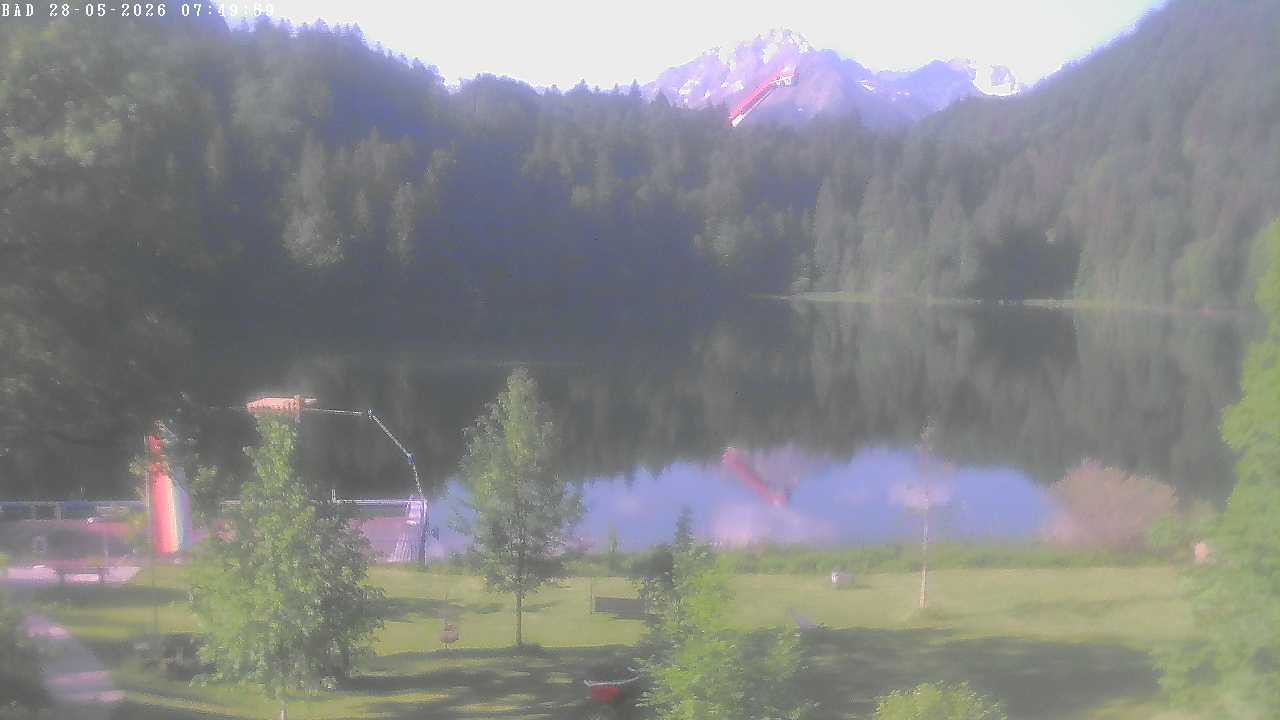 Archiv Foto Webcam Oberstdorf: Freibergsee Liegewiese