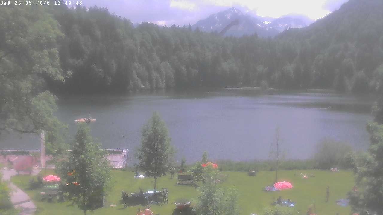 Archived image Webcam Oberstdorf: Freibergsee Sunbathing Area