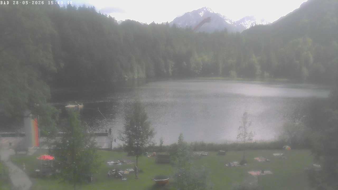 Archived image Webcam Oberstdorf: Freibergsee Sunbathing Area