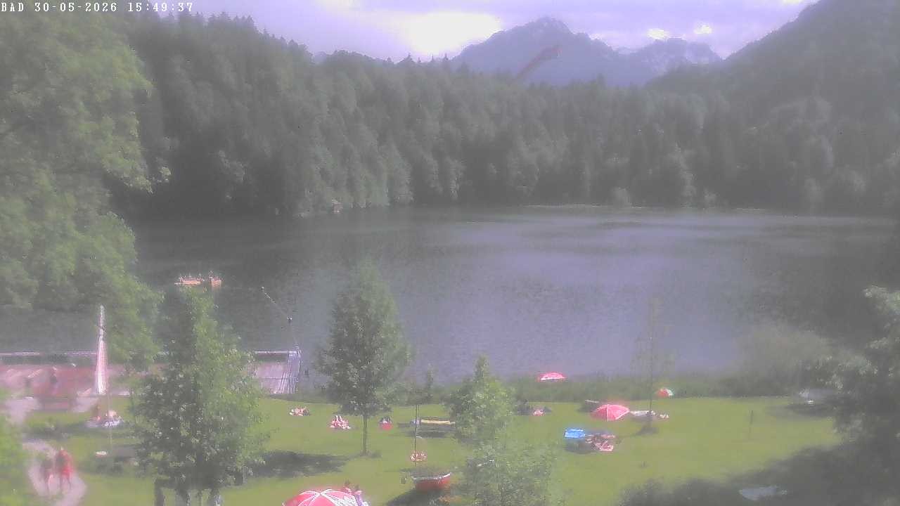 Archiv Foto Webcam Oberstdorf: Freibergsee Liegewiese