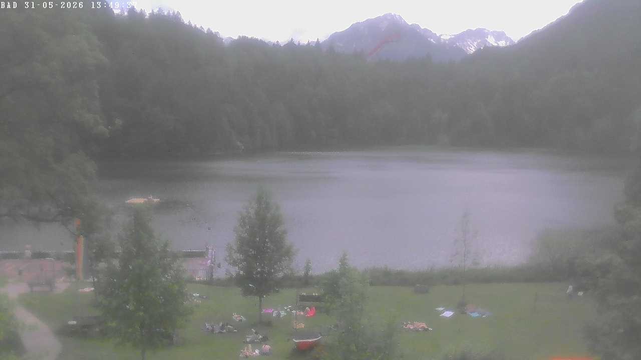 Archiv Foto Webcam Oberstdorf: Freibergsee Liegewiese