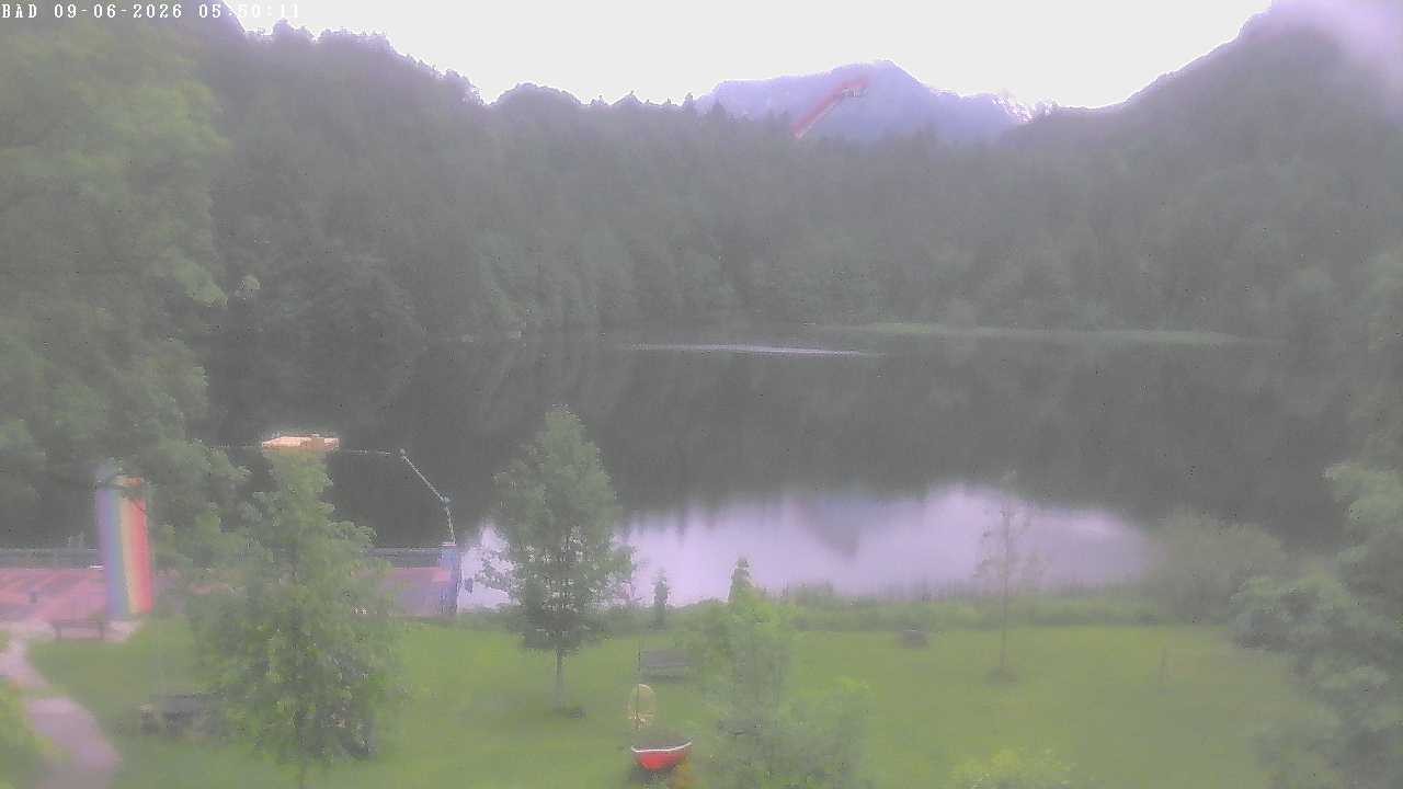 Archived image Webcam Oberstdorf: Freibergsee Sunbathing Area