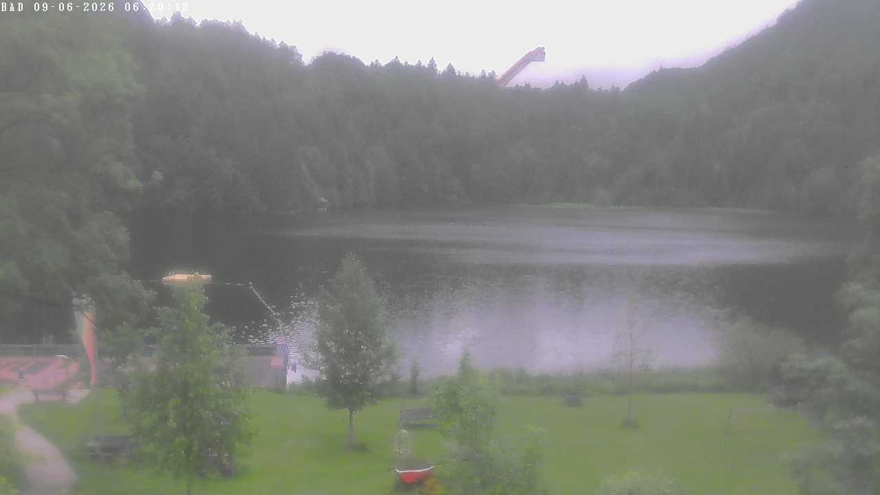 Archived image Webcam Oberstdorf: Freibergsee Sunbathing Area
