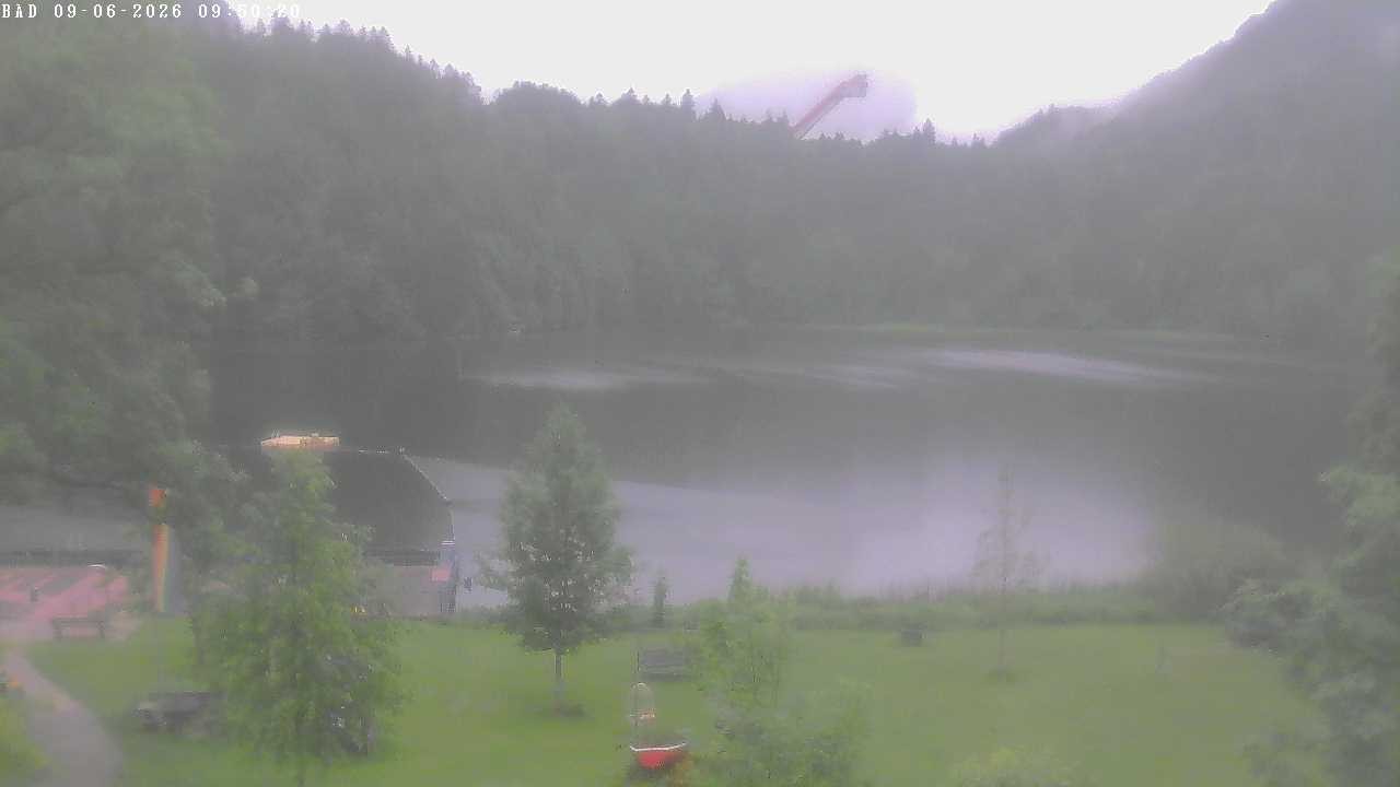 Archived image Webcam Oberstdorf: Freibergsee Sunbathing Area