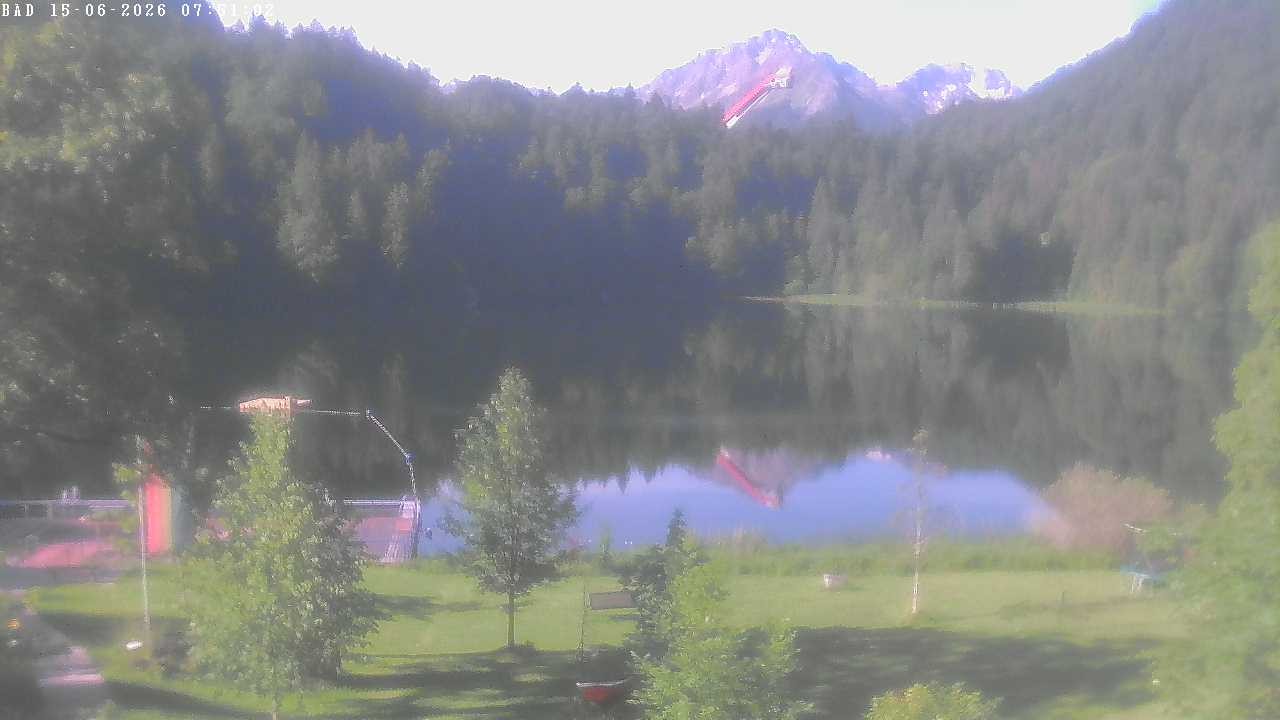 Archiv Foto Webcam Oberstdorf: Freibergsee Liegewiese