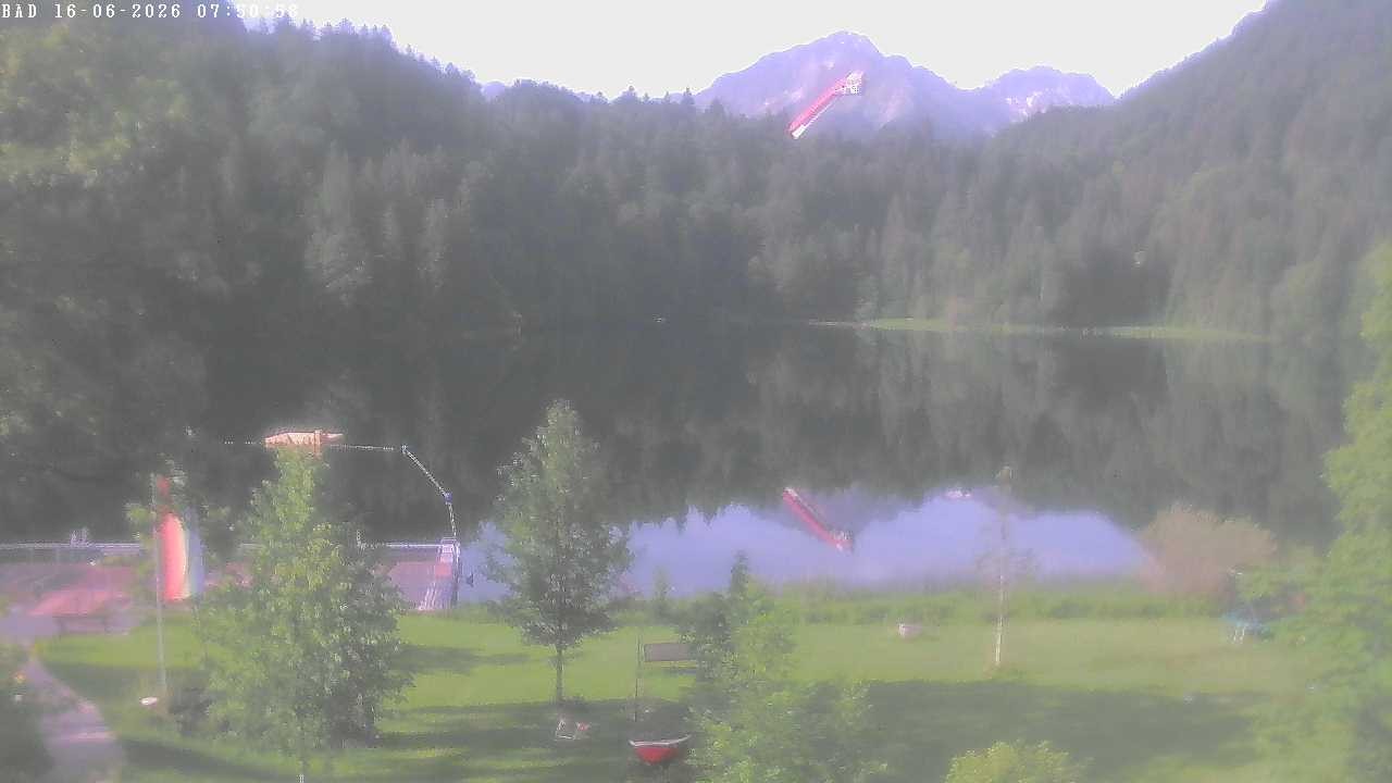 Archiv Foto Webcam Oberstdorf: Freibergsee Liegewiese
