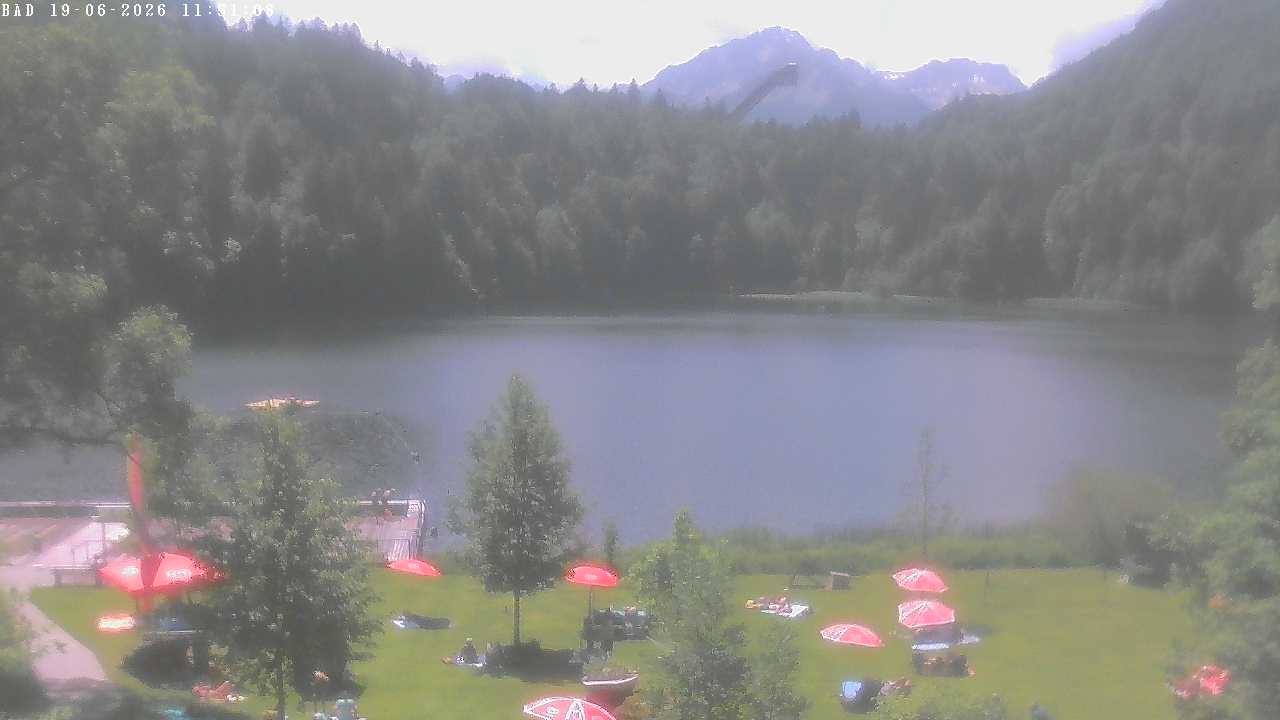 Archiv Foto Webcam Oberstdorf: Freibergsee Liegewiese