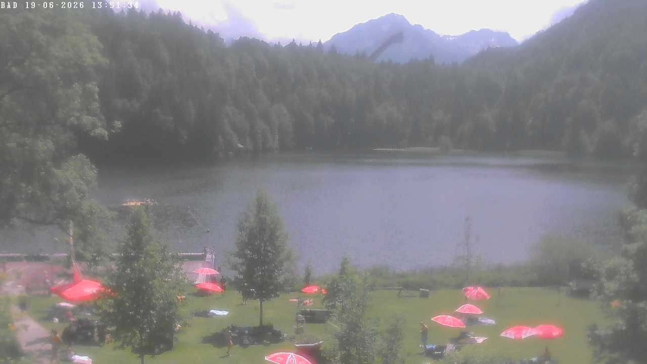 Archiv Foto Webcam Oberstdorf: Freibergsee Liegewiese
