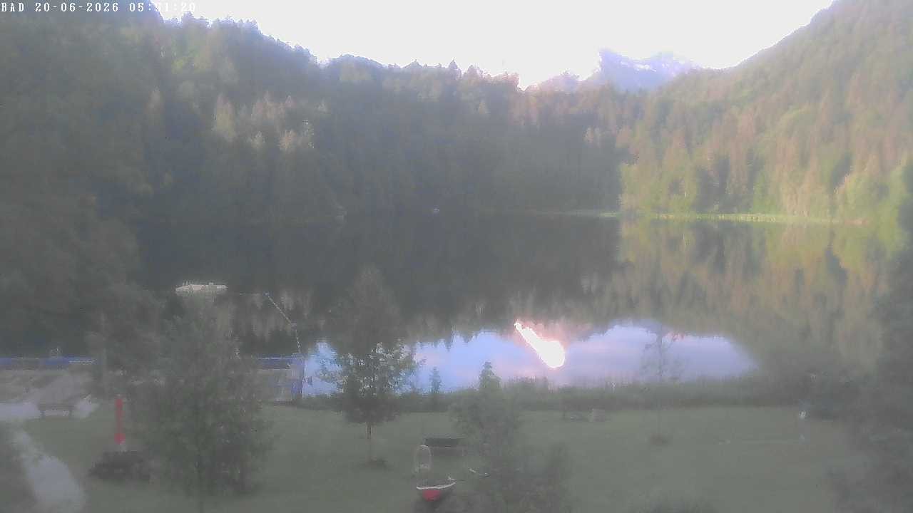 Archived image Webcam Oberstdorf: Freibergsee Sunbathing Area