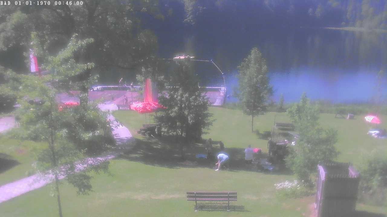 Archived image Webcam Oberstdorf: Freibergsee Sunbathing Area