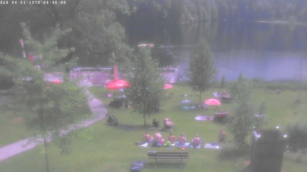 Archived image Webcam Oberstdorf: Freibergsee Sunbathing Area