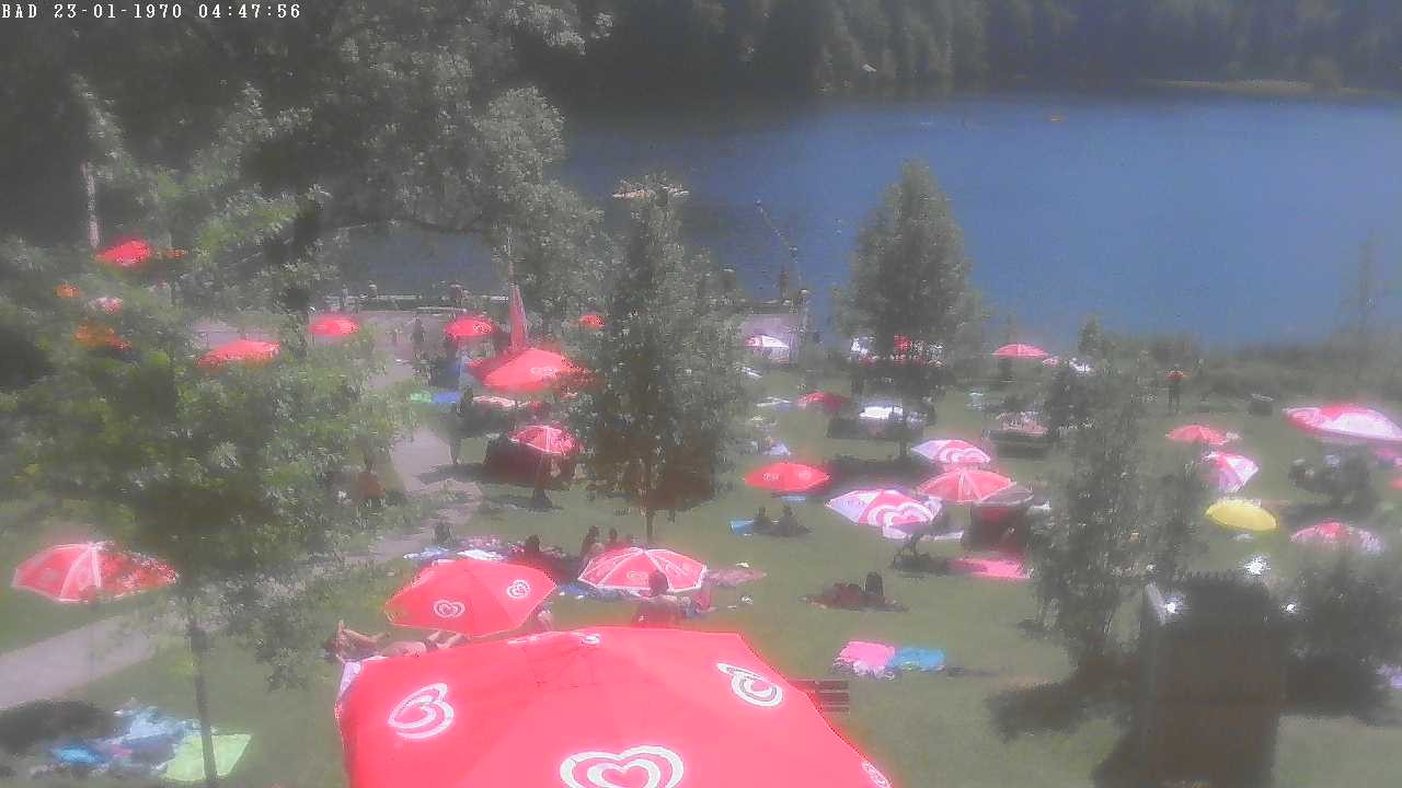 Archived image Webcam Oberstdorf: Freibergsee Sunbathing Area